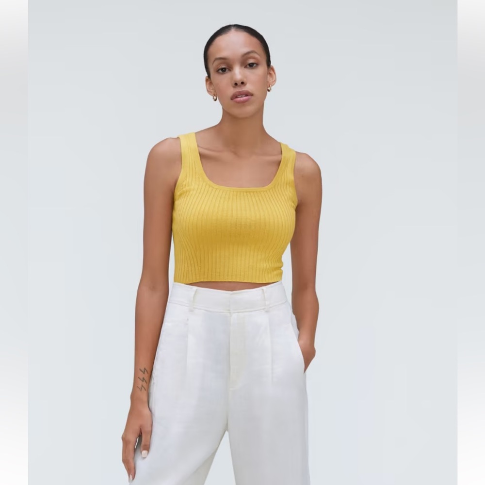 Everlane The Cotton Merino Cami in Dandelion